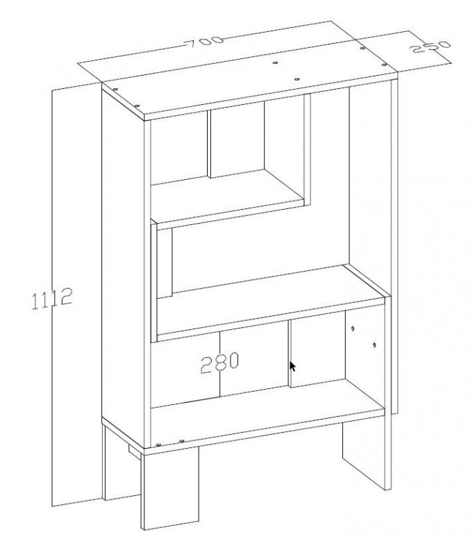 Biblioteca Keevy - Antracit, Oak