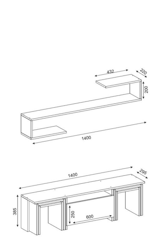 Comoda TV Ege - Alb, Walnut