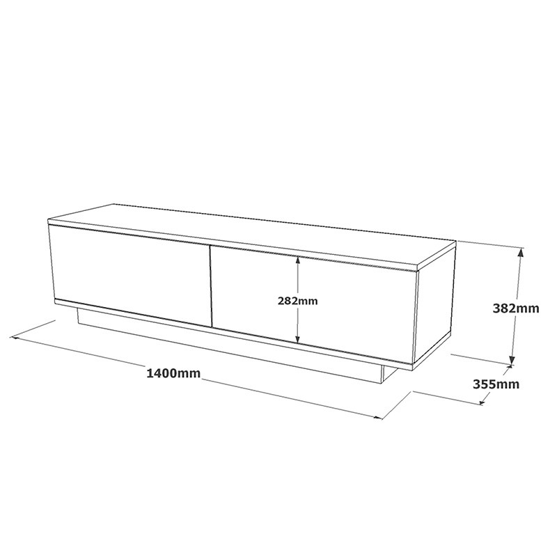 Comoda TV Zoeva alb140x.35x38.2cm