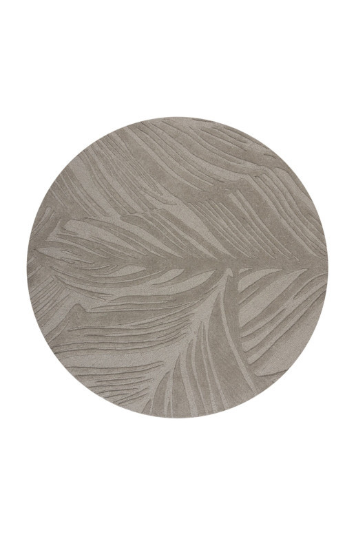 Covor Lino Leaf Gri 160X160 cm, rotund, Flair Rugs