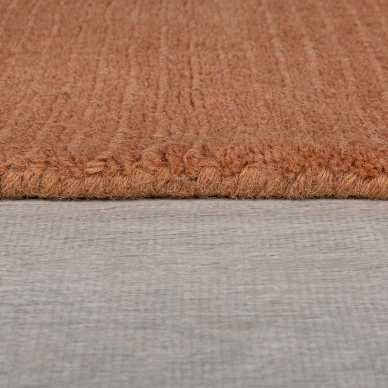 Covor Textured Wool Border Portocaliu 120X170 cm, Flair Rugs