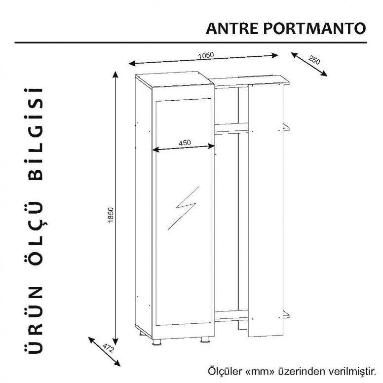 Cuier Antre Alb-Walnut