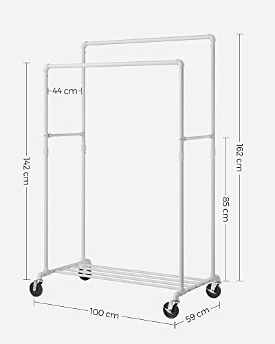 Cuier, Songmics, Alb-Negru, 162×100×59 cm