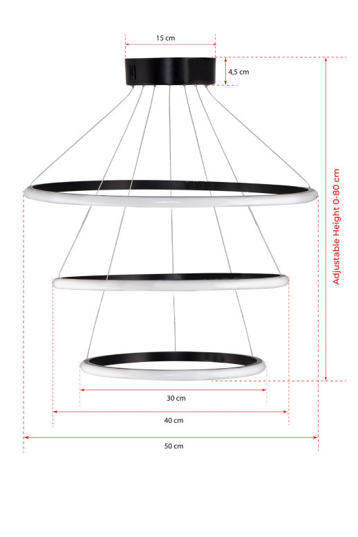 Lustra Ursae Black-Yellow Light Negru