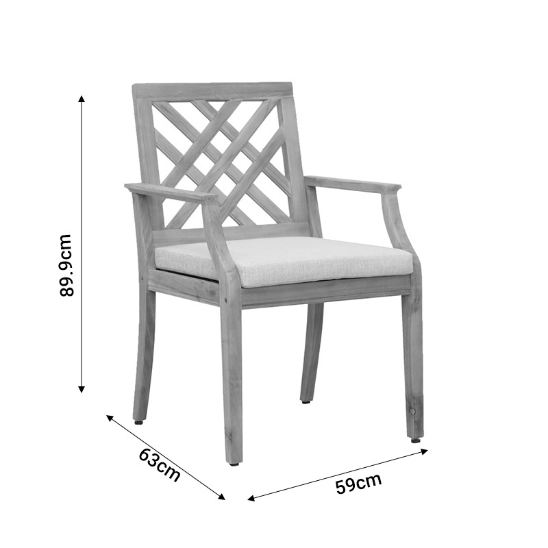 Set 7 buc masă și scaune de grădină Malibu-Bolen Bej 170x90x75.5 cm