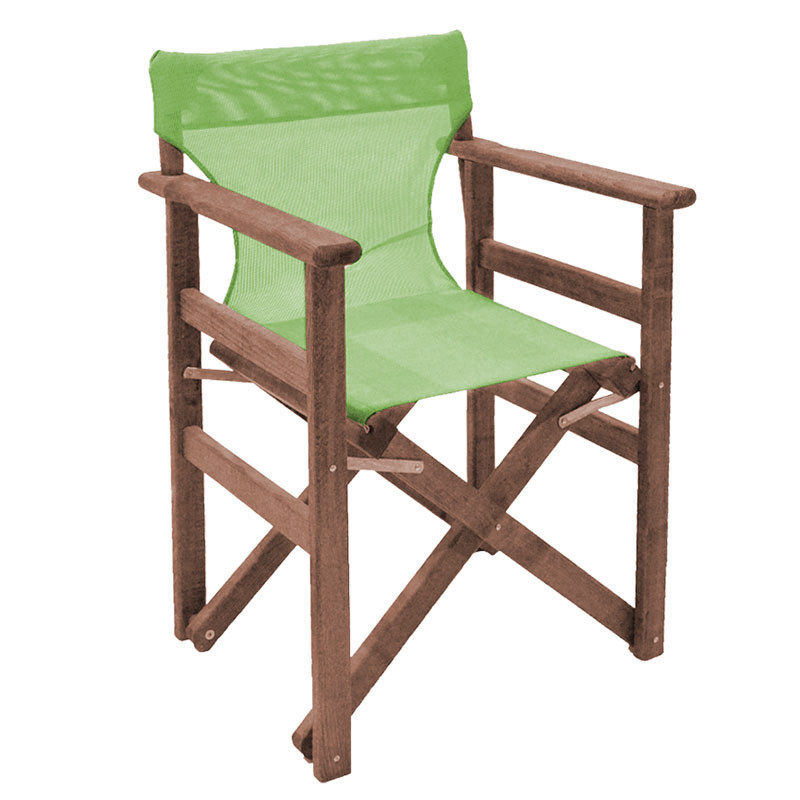 Set de gradina masa si scaune Retto 5 bucati din lemn masiv de fag culoarea nuc-verde deschis 120x75x71cm