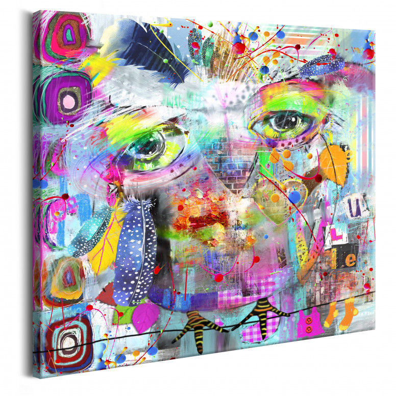 Tablou - Colourful Owl 40x40 cm
