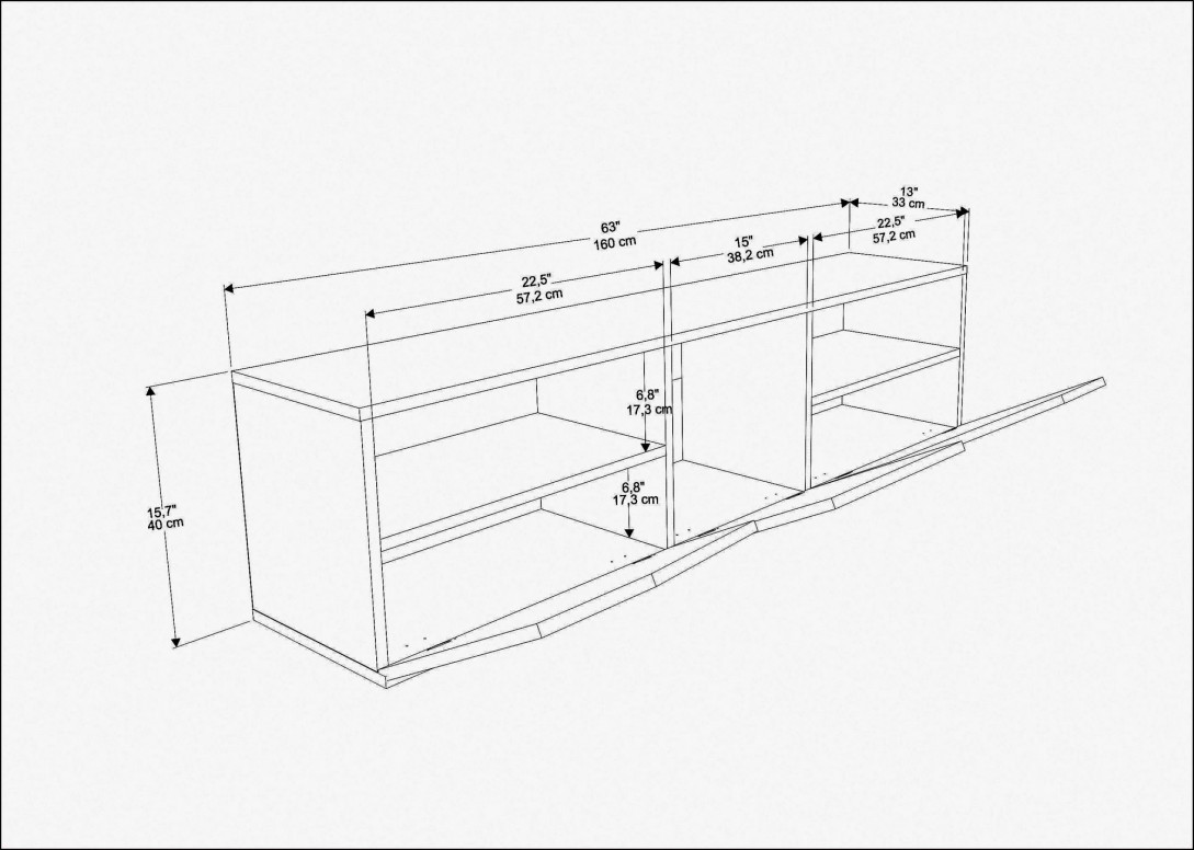 Comoda TV Carson - Oak, Antracit