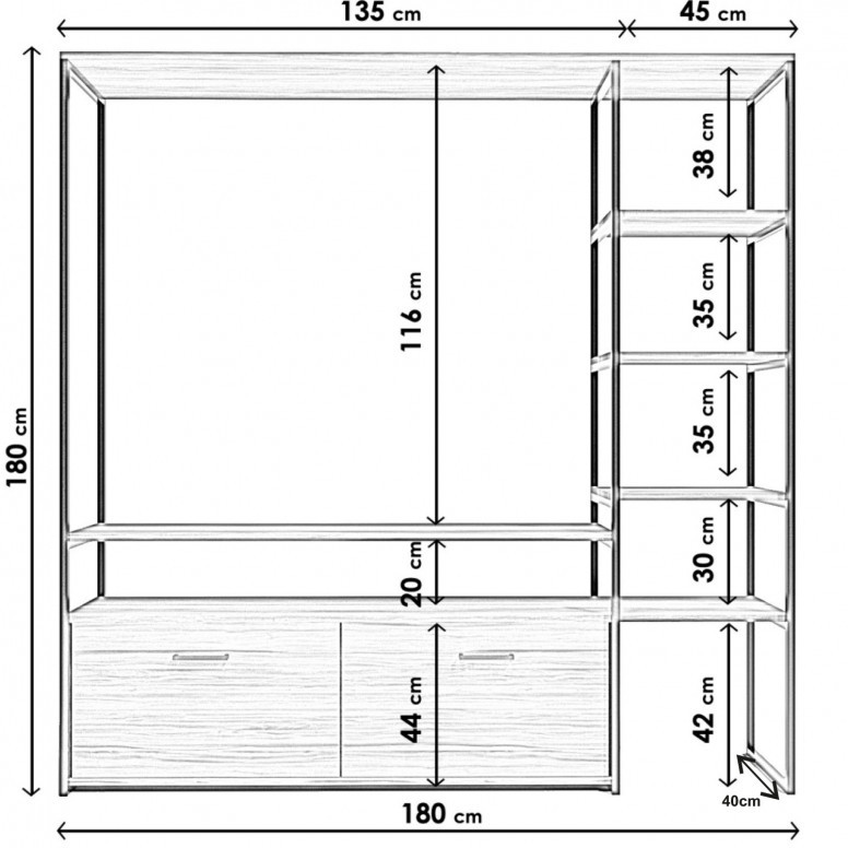 Comoda TV NigaranTvÜnitesiL556 Walnut