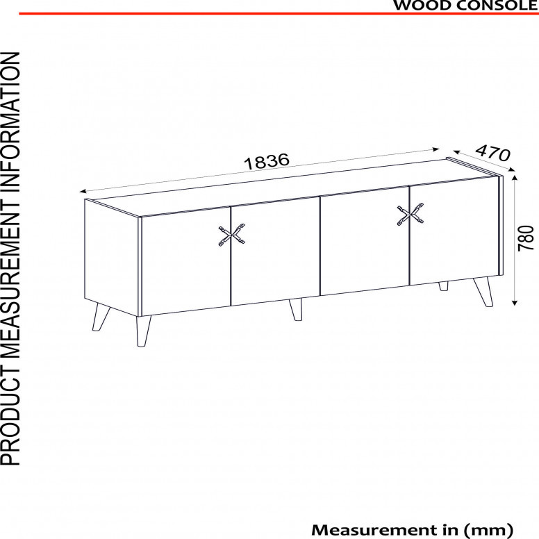 Consola Wood Walnut-Antracit