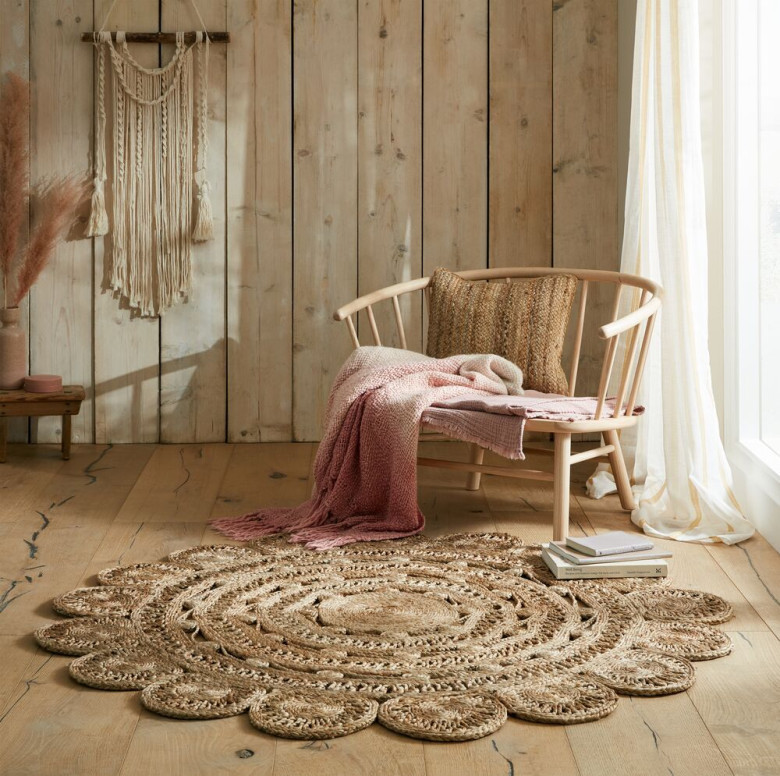 Covor Eden Jute Circle Natural 150X150 cm, rotund, Flair Rugs