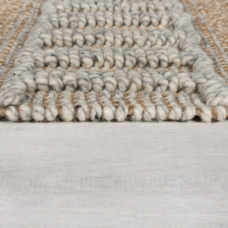 Covor traversă Medina Jute Natural/Gri 60X230 cm, Flair Rugs