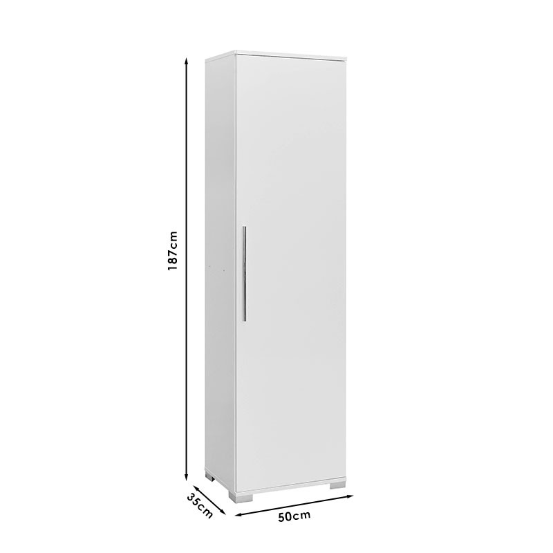 Dulap Diamond1 alb lucios 50x35x187cm