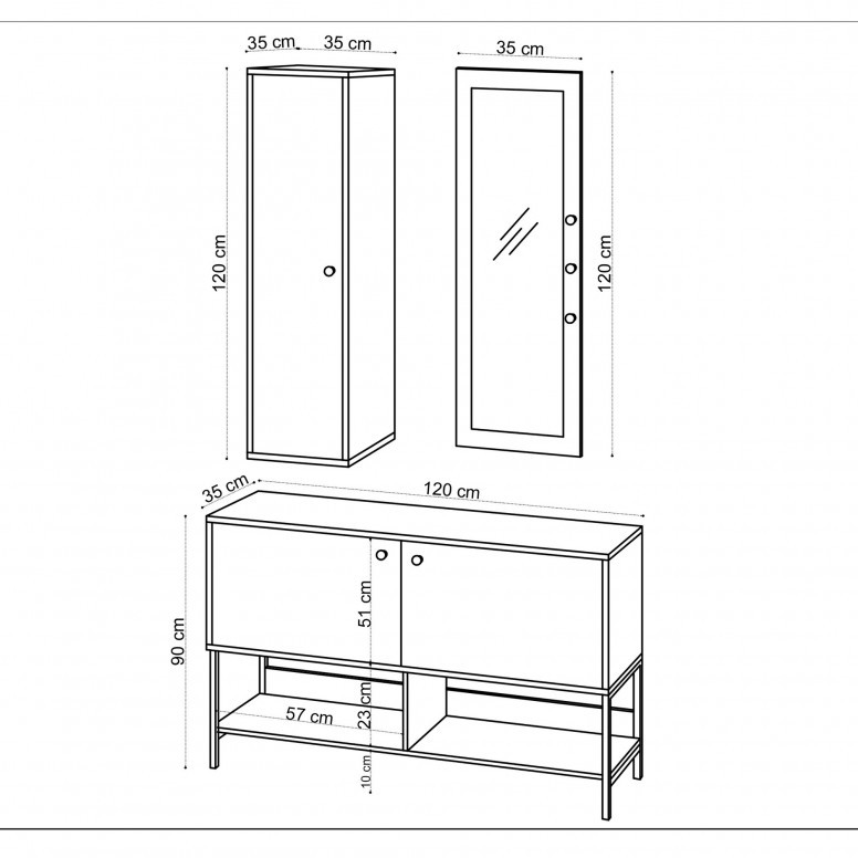 Dulap Pantofi Chumo - Sapphire Oak