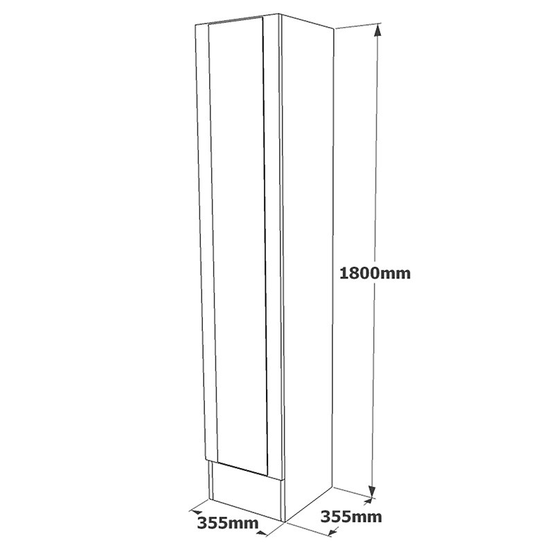 Dulap Xara sonoma 35.5x35.5x180cm