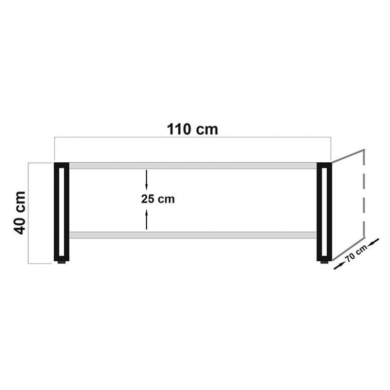 Masuta de Cafea Pwf-0240 Maro 110x70x40 cm