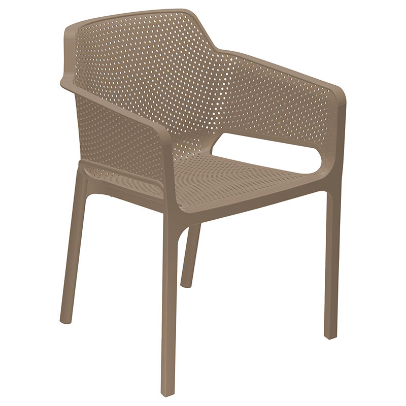 Set de gradina masa si scaune Groovy, Integral set 5 piese plastic gri inchis 80x80x74.5cm
