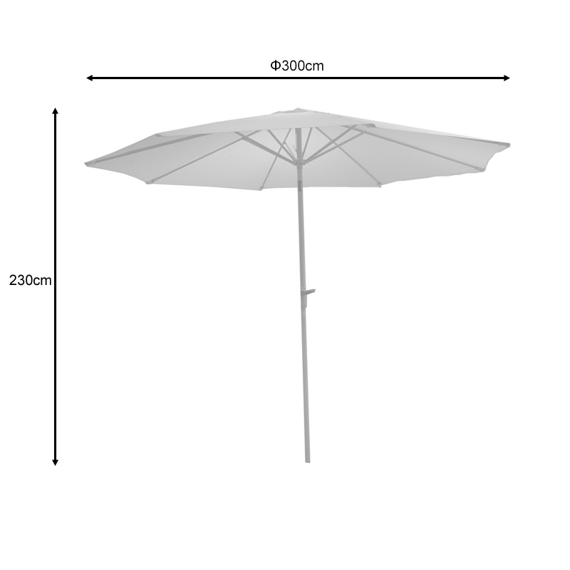 Umbrelă de grădină Frow Alb 300x300x230 cm