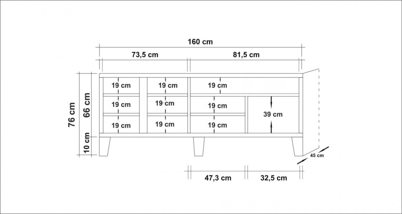 Comoda TV Marina Mila - 754