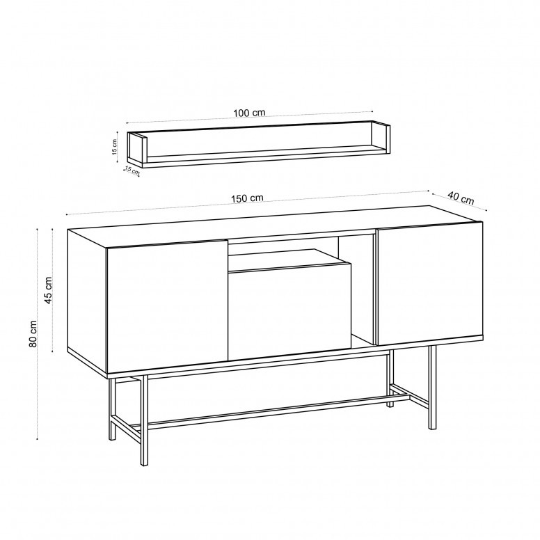 Consola Lelia Sapphire Oak