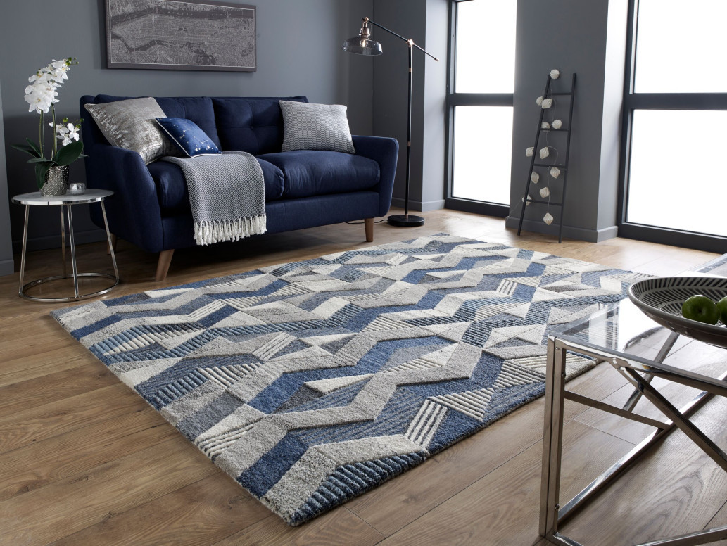 Covor Asher Albastru 160X230 cm, Flair Rugs