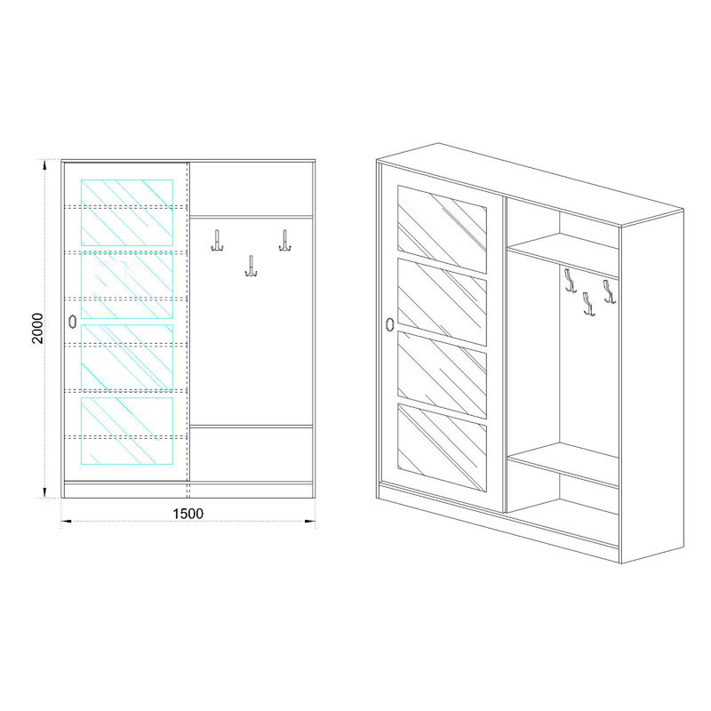 Dulap pantofi Zephyr 21 perechi sonoma 150x38.5x201cm