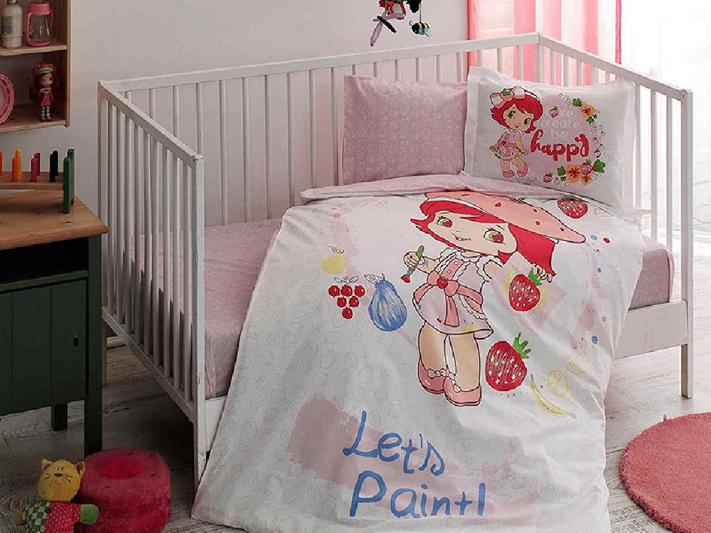 Lenjerie Patut Bebe Strawberry Shortcake (Bumbac 100%)