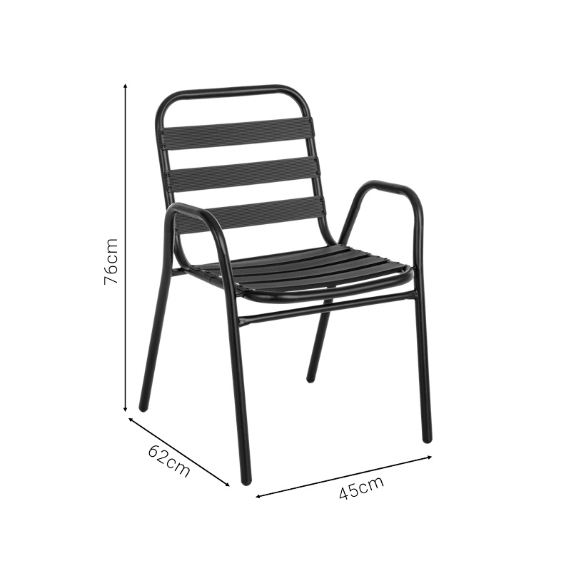 Set 3 buc masă și scaune de grădină Sussie-Vergo Argintiu 60x60x70 cm