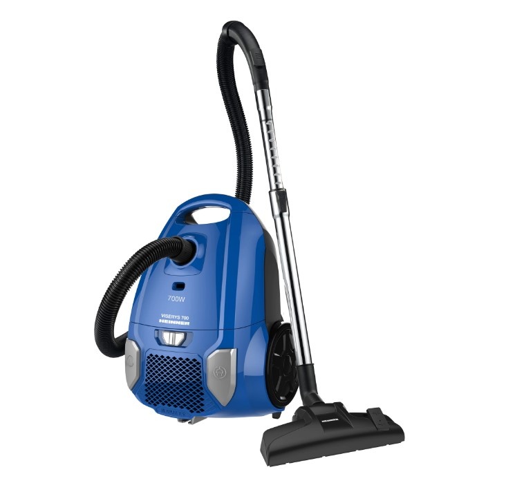 Aspirator cu sac Heinner HVC-MBL1400-V2, 700 W, sac textil, 3 L, putere variabila, HEPA 12, tub telescopic metalic, Albastru, RESIGILAT, 1 AN GARANTIE