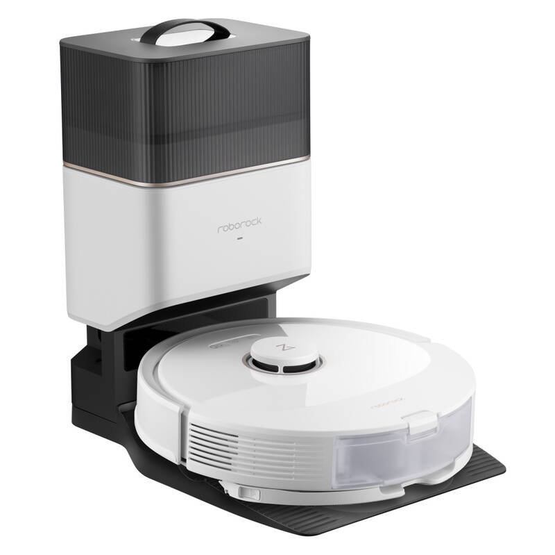 Aspirator robot ROBOROCK Q8 Max+ Q8MP0200, 0.47l, 14.4V, autonomie max 240 min, Navigare Lidar, functie mop, alb-negru, RESIGILAT, 1 AN GARANTIE