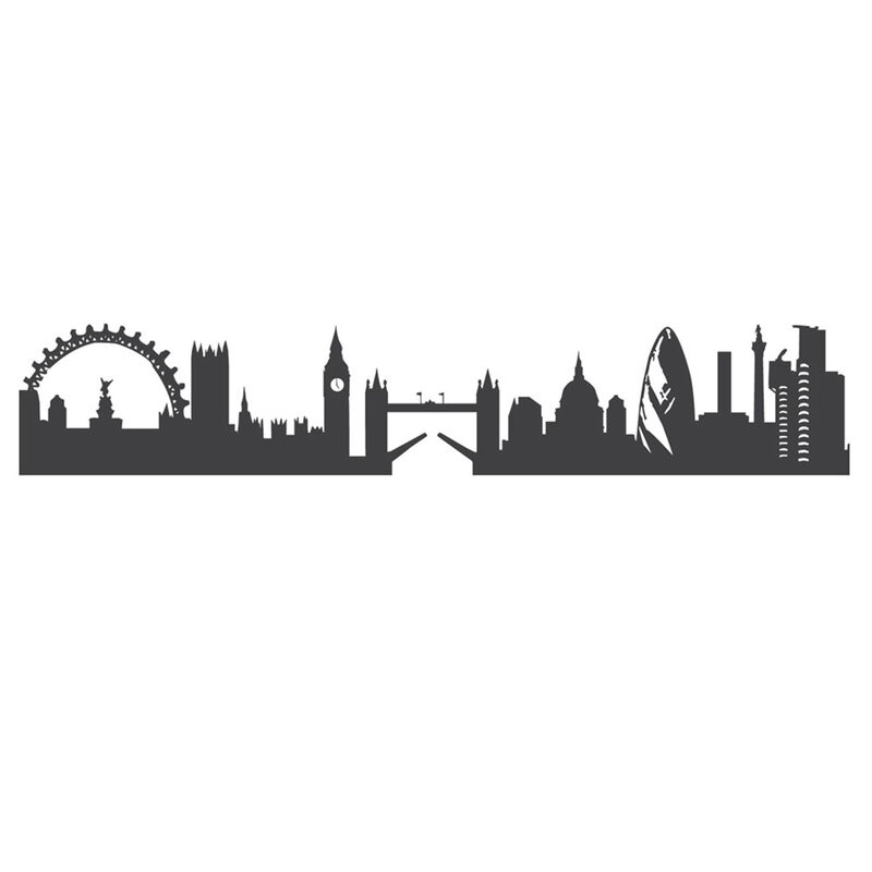 Autocolant de perete London Skyline, 15 x 60 cm Autocolant imagine reduss.ro 2022