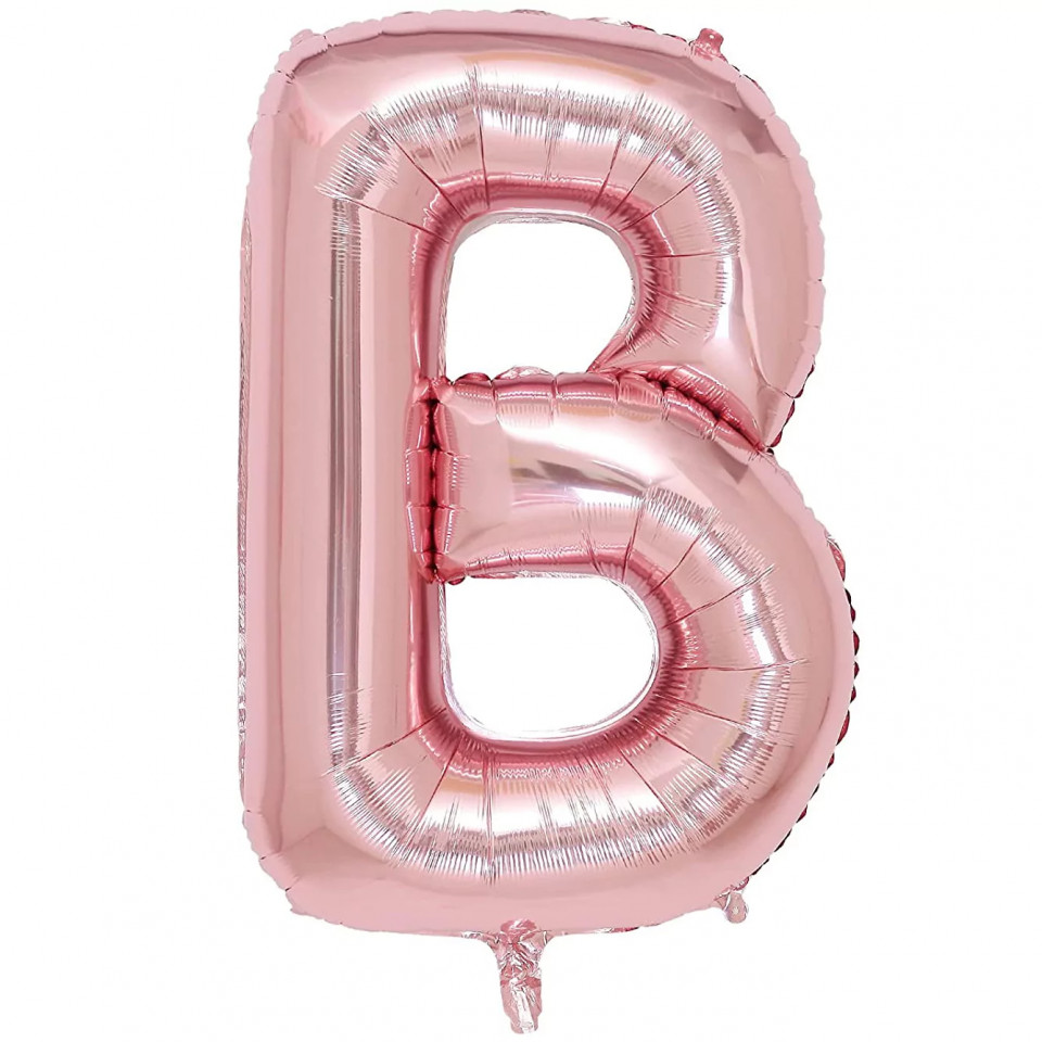 Balon aniversar Maxee, litera B, roz, 40 cm Accesorii