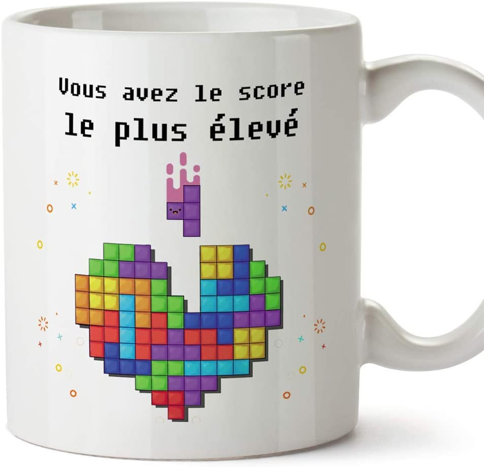 Cana cu inimioara MUGFFINS, ceramica, multicolor, 350 ml, 10 x 8 cm