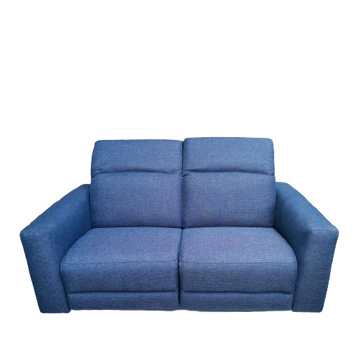 Canapea recliner de 2 persoane Places of Style, 150 x 110 x 50 cm, lemn/ tesatura, albastru 110 imagine noua somnexpo.ro
