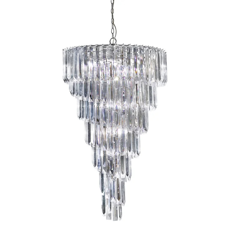 Candelabru de cristal Ensley cu 9 lumini, cristal , 120x67x67 cm