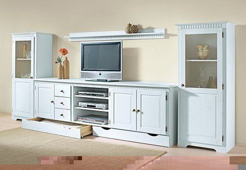 Comoda TV Home Affaire, lemn masiv de pin, alb image7