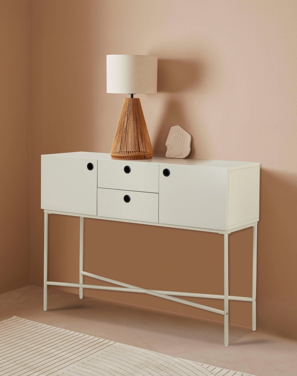Consola Mariella, Creme, 120 cm latime