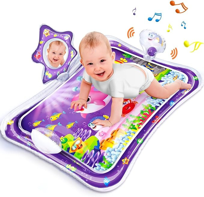 Covoras cu apa pentru bebelusi, KmmiFF, PVC, multicolor, 78x61 cm