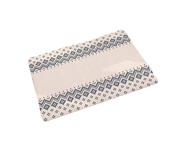 Covoras de baie Anyingkai, textil, natur/negru, 40 x 60 cm