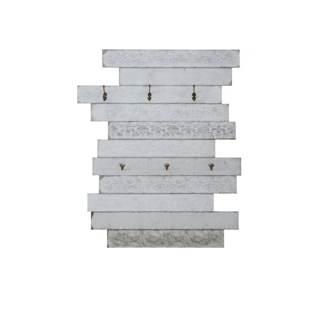 Cuier de perete Emma, MDF, gri, 90 x 110 x 10,5 cm