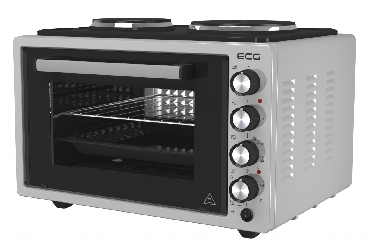 Cuptor electric ECG ETH 3701G, 37 L, putere maxima 2500 W, 2 plite, 40-230 °C, rotisor
