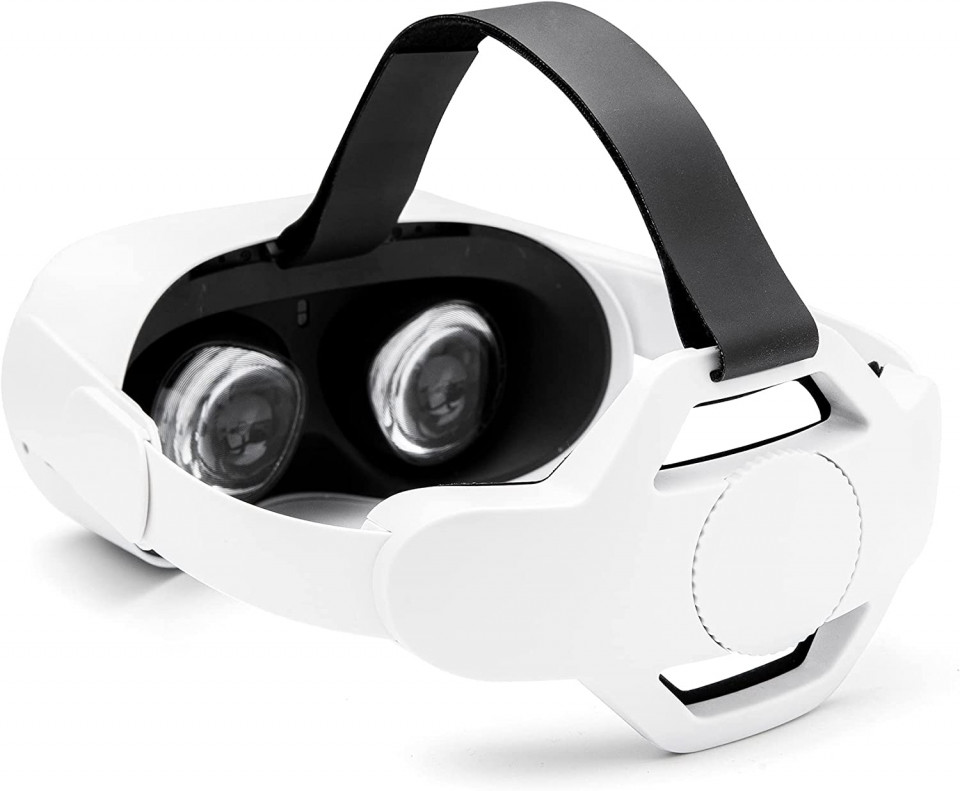 Curea reglabila pentru Oculus Quest 2 VRJEUGO, negru/alb, ABS/spuma de memorie ABS/spuma imagine noua