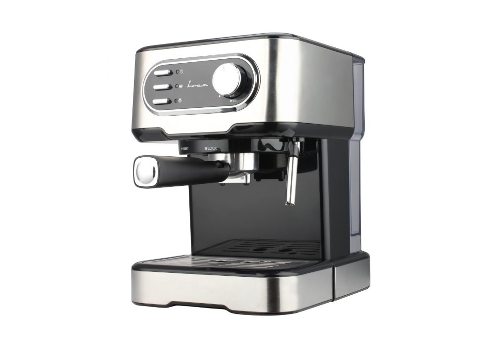 Espressor manual FRAM FEM-850BKSS, 850W, 15 bar, rezervor apa 1.5L, Argintiu, RESIGILAT, 1 AN GARANTIE