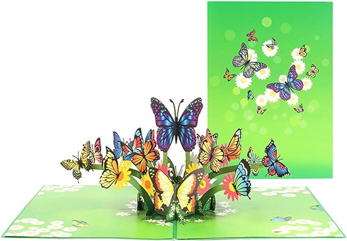 Felicitare 3D Innbox, model floral, multicolor, hartie, 14.4x9.4cm