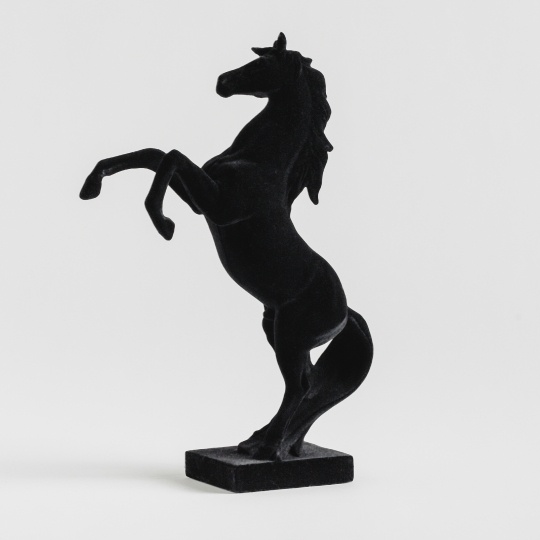 Figurina decorativa Velvethorse - Cal negru