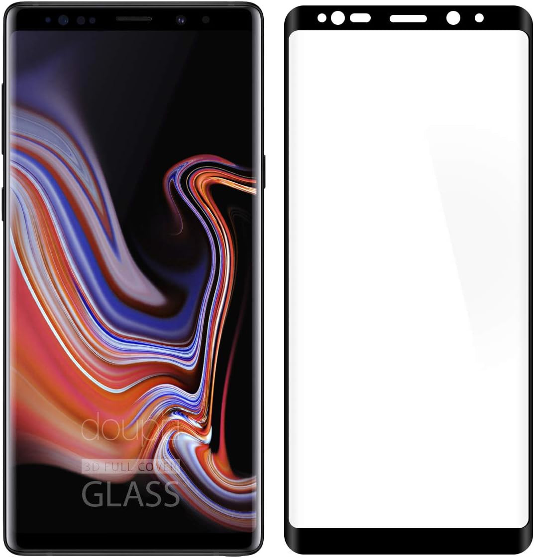 Folie de protectie ecran pentru Samsung Galaxy Note 9 Doupi, sticla securizata, transparent, 6,4 inchi