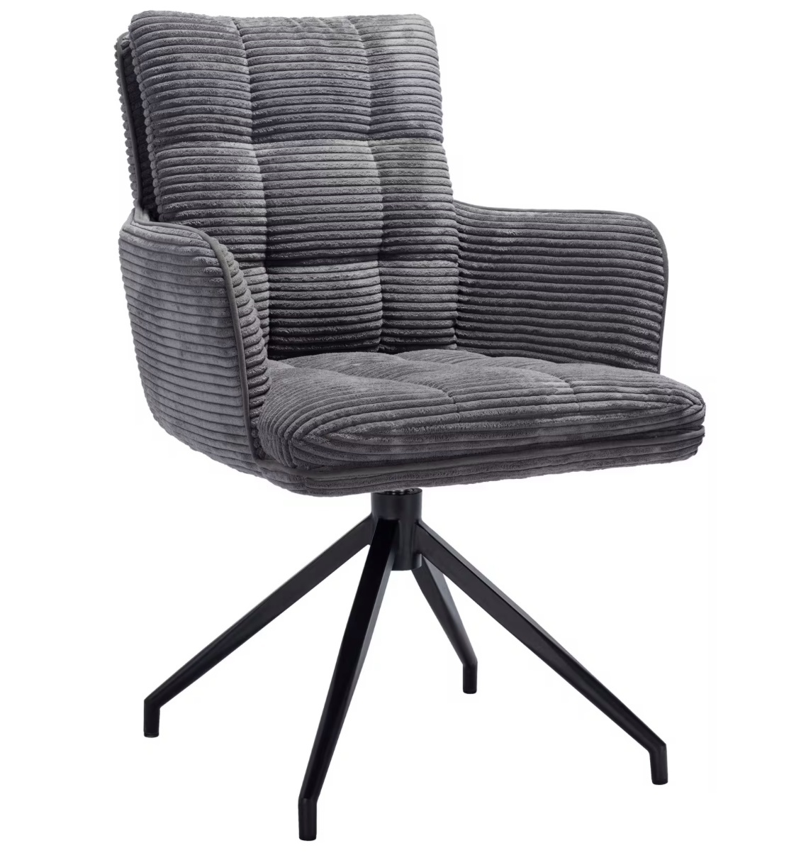 Fotoliu rotativ Stylife, gri inchis, 66/89/64 cm