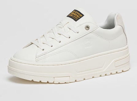 G-STAR, Pantofi sport flatform din piele ecologica cu garnitura din piele intoarsa Lhana, Alb, 36, Resigilat, Grad A