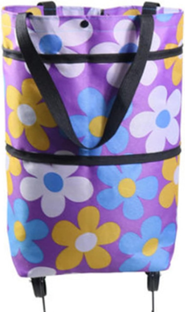 Geanta pliabila pentru cumparaturi Naudilife, textil, multicolor