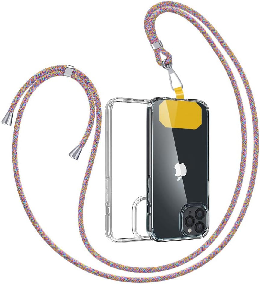 Husa de protectie cu snur pentru iPhone 12 Pro Gumo, TPU/poliester, multicolor, 6.1 inchi